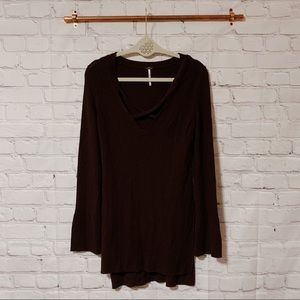 Free People brown tunic sweater